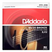 D'Addario EJ12 Medium Acoustic Guitar Strings Bronze image