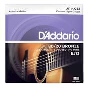 D'Addario EJ13 Custom Light Acoustic Guitar Strings Bronze image