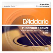 D'Addario EJ15 Extra Light Acoustic Guitar Strings Bronze image