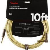 Fender Deluxe Series Instrument Cable 10'/3M Angled  Tweed image