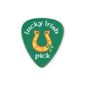 Luck Irish Pick Plastic Plectrum Orange Horseshoe On Green image