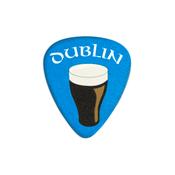 Dublin Pint Plastic Plectrum Blue Medium Gauge