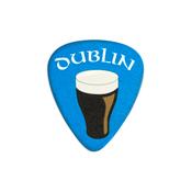 Dublin Pint Plastic Plectrum Blue Medium Gauge image