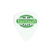 Ireland Plastic Plectrum Green On White Medium Gauge