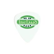 Ireland Plastic Plectrum Green On White Medium Gauge image