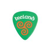 Ireland Triscle Plastic Plectrum Orange On Green Medium Gauge image