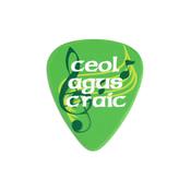 Ceol Agus Craic Plastic Plectrum Green Medium Gauge image