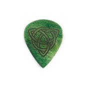 TT Green Bone Plectrum Ireland Trinity Knot image