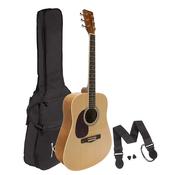 Koda 4/4 Left Handed Acoustic Guitar Pack - Natural image