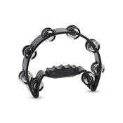 Gewa Half Moon Tambourine, Black  16 Pairs Of Jingles image