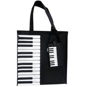 Canvas Tote Bag With Keyboard/Piano Design image