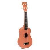 Korala Ukulele, Soprano, Orange, with Guitar Machine Heads