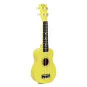 Korala Ukulele, Soprano, Yellow, with Guitar Machine Heads
