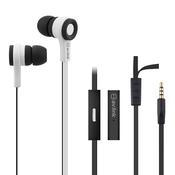 Avlink Rubber Earphones w/Mic Blk/Wht image