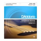 D'Addario Set Acoustic Bass PB 45-100 5 Strings image