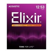 Elixir 3 Pack 16052 Acoustic Guitar String Phos Bronze Light 12-53 image