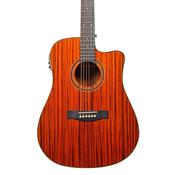 Chord S6-DZB  Sundown Electro-Acoustic Western Guitar - Dark Zebrano image