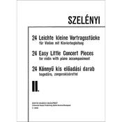 Szelenyi: 24 Easy Little Concert Pieces Volume 2 (Violin &amp; Piano) image