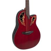 Ovation CE44-RR-G Celebrity Elite Ruby Red Electro Acoustic Guitar image