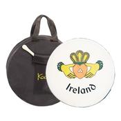 Koda Bodhran 12”x3” Black - Claddagh with Bag &amp; Beater image