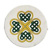 Koda Bodhran 8”x1 1⁄2” Natural - Celtic Knots in Hearts with Beater image