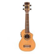 Vintage Laka Soprano Electro Ukulele &amp; Bag Maple