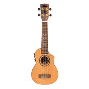Vintage Laka Soprano Electro Ukulele &amp; Bag Maple image