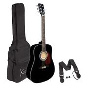 Koda 4/4 Size OM Acoustic Guitar Pack - Black image