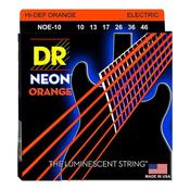 DR Neon HIDEF NOE-10 10-46 UV Electric Guitar Strings Orange Nickel image