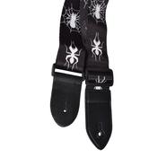 Chord Printed Design Webbing Guitar Strap White Spider image