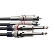 Stagg 1,5M/5FT Twin Cable Plug-RCAm image