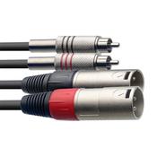 Stagg 3M/10FT Twin Cable RCAm-XLRm image