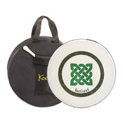 Koda Bodhran  16" X 4" Black - Green Square Celtic Knot With Bag &amp; Beater image