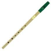 Feadog Feadog Tin Whistle Brass C Green Top image