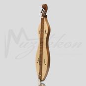 Mountain Dulcimer 4 String  F-Hole Walnut with Nickel Finish Hardware