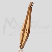 Mountain Dulcimer, 4 String Teardrop Turn Scroll F-Hole Walnut