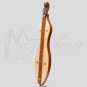 Muzikkon Mountain Dulcimer, 4 Strings Knotwork Scroll R-W Silver Gear
