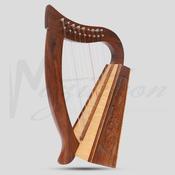 Muzikkon O'Carolan Harp, 9 Strings Rosewood Celtic Dragon