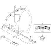 WH-R500-A-F spoke 278 mm, bladed type