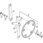 FC-7700 crank arm cap and washer
