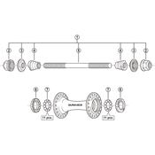 HB-7710 front Track complete axle 142 mm