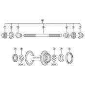 HB-7710 rear Track hub dust cap