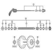 HB-M475 complete axle assembly 108 mm