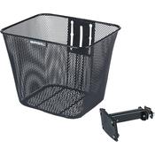 Basil Bilbao FM Front Basket, fixed, black