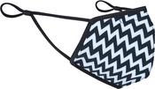 Element reusable face covering, printed zig zag bl