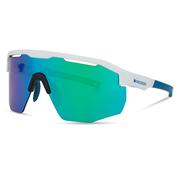 Cipher Gloss White Sunglasses - Green Mirror Lens image