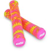 Hucker BMX Grips NO Flange 160mm - Pink / Yellow L image
