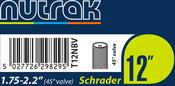 12 x 1.75 - 2.125 inch Schrader Inner Tube with 45 image