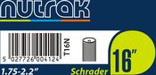 16 x 1.75 - 2.125 inch Schrader inner tube image