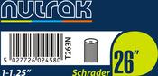 26 x 1 - 1.25 inch Schrader inner tube image